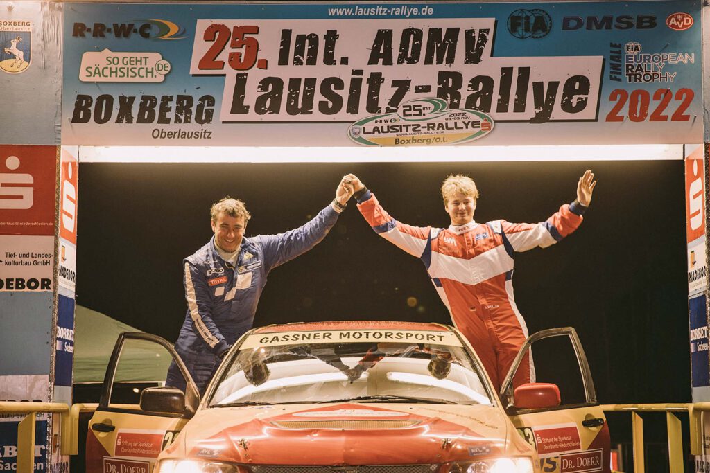 Alexander Hirsch und Liam Müller bei der Lausitz Rallye 2022